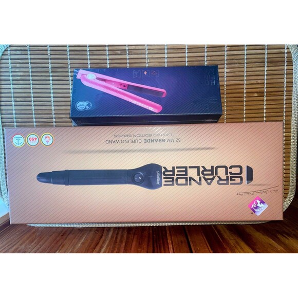 Cool Grande Tourmaline Curler Wand 32MM ⭐️ NIB Bonus Mini Royal Ceramic Iron 🎀 - Picture 7 of 9